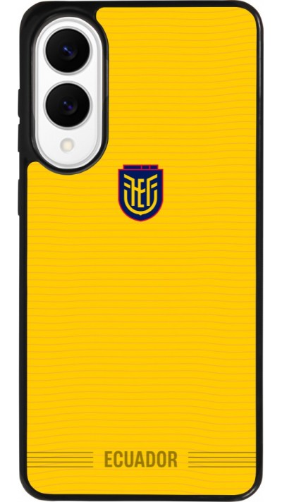 Coque Samsung Galaxy S25 Edge - Silicone rigide noir Maillot de football E?quateur 2026 personnalisable