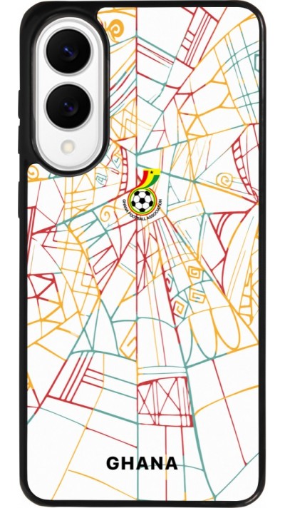 Coque Samsung Galaxy S25 Edge - Silicone rigide noir Maillot de football Ghana 2026 personnalisable