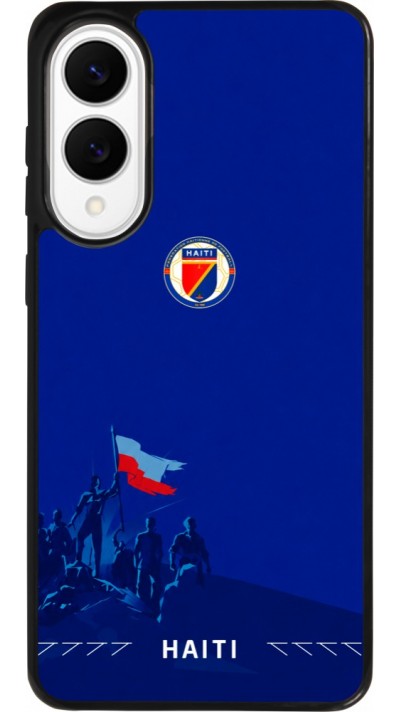 Samsung Galaxy S25 Edge Case Hülle - Silikon schwarz Haiti 2026 personalisierbares Fussballtrikot