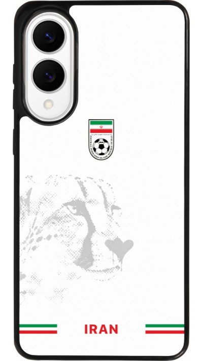 Coque Samsung Galaxy S25 Edge - Silicone rigide noir Maillot de football Iran 2026 personnalisable