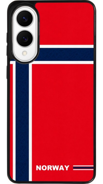 Samsung Galaxy S25 Edge Case Hülle - Silikon schwarz Norwegen 2026 personalisierbares Fussballtrikot
