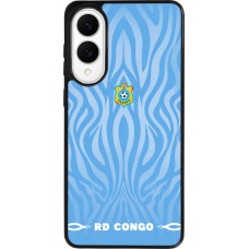 Samsung Galaxy S25 Edge Case Hülle - Silikon schwarz Demokratische Republik Kongo 2026 personalisierbares Fussballtrikot
