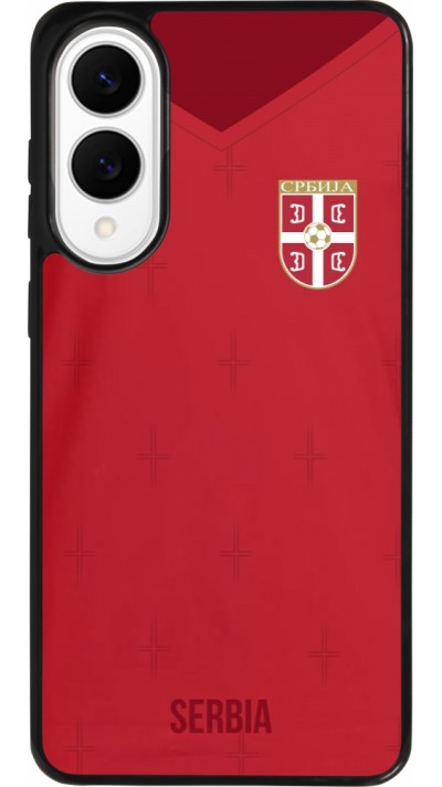 Samsung Galaxy S25 Edge Case Hülle - Silikon schwarz Serbien 2022 personalisierbares Fussballtrikot