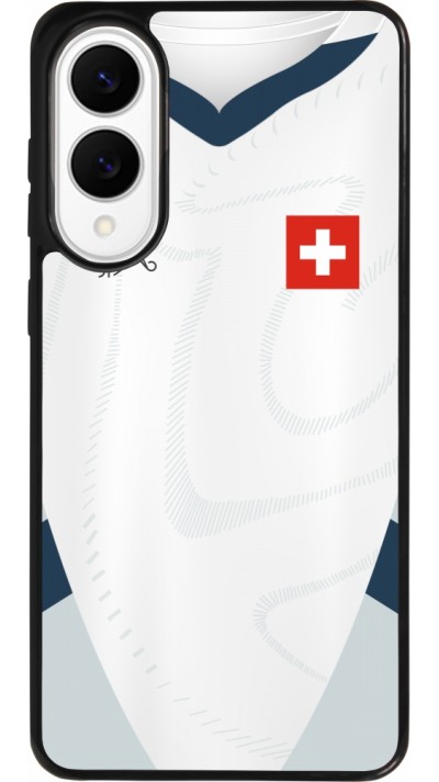 Samsung Galaxy S25 Edge Case Hülle - Silikon schwarz Schweiz Away personalisierbares Fussballtrikot