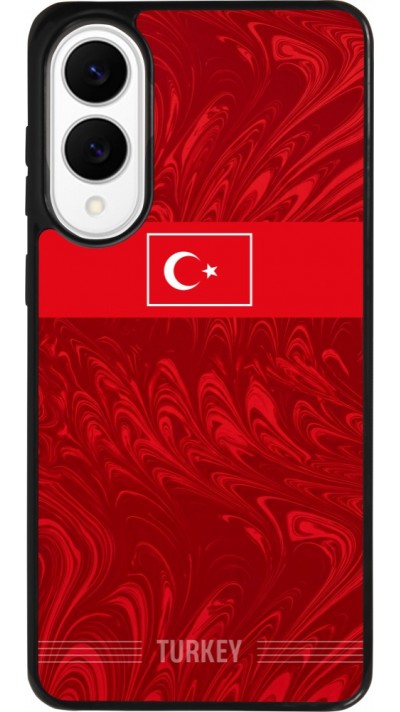 Coque Samsung Galaxy S25 Edge - Silicone rigide noir Maillot de football Turquie 2026 personnalisable