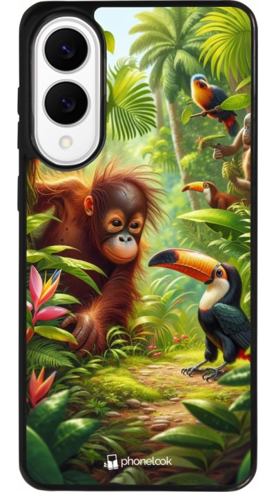 Samsung Galaxy S25 Edge Case Hülle - Silikon schwarz Tropischer Dschungel Tayrona