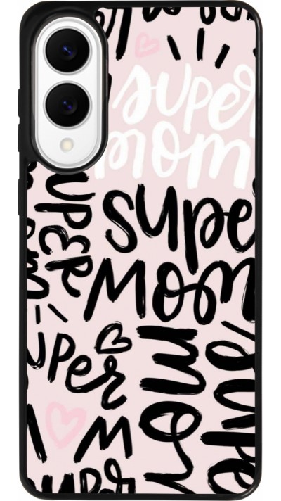 Samsung Galaxy S25 Edge Case Hülle - Silikon schwarz Mom 2024 Super mom