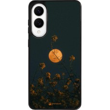 Samsung Galaxy S25 Edge Case Hülle - Silikon schwarz Moon Flowers