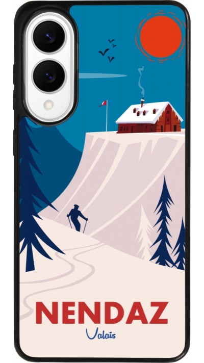 Samsung Galaxy S25 Edge Case Hülle - Silikon schwarz Nendaz Cabane Ski