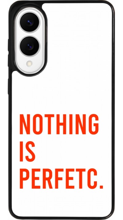 Samsung Galaxy S25 Edge Case Hülle - Silikon schwarz Nothing is Perfetc