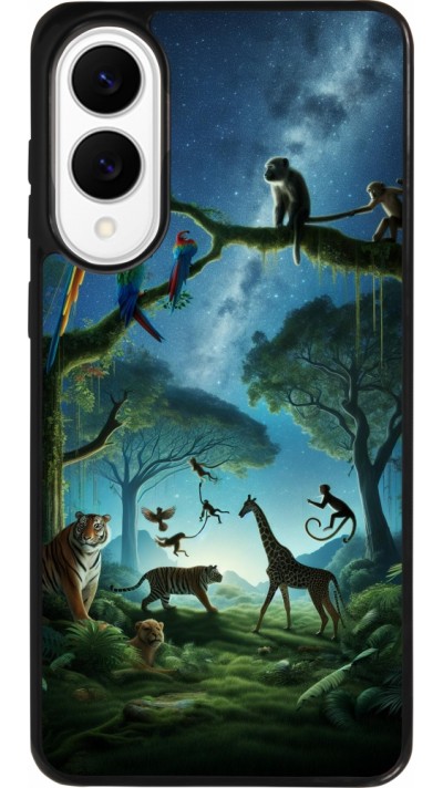 Samsung Galaxy S25 Edge Case Hülle - Silikon schwarz Paradies der exotischen Tiere