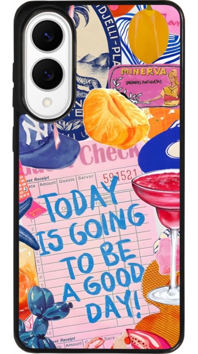 Samsung Galaxy S25 Edge Case Hülle - Silikon schwarz Preppy Today is Going to be a good day