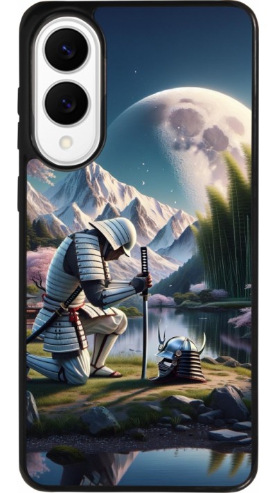 Samsung Galaxy S25 Edge Case Hülle - Silikon schwarz Samurai Katana Mond