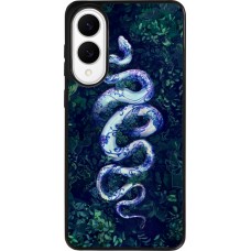 Samsung Galaxy S25 Edge Case Hülle - Silikon schwarz Snake Blue Anaconda