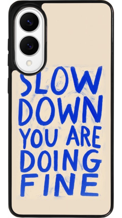 Samsung Galaxy S25 Edge Case Hülle - Silikon schwarz Slow down 2026