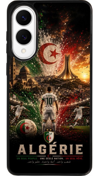 Coque Samsung Galaxy S25 Edge - Silicone rigide noir Football Algérie splash 2026