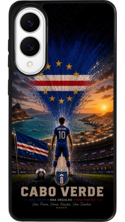 Coque Samsung Galaxy S25 Edge - Silicone rigide noir Football Cap-Vert splash 2026