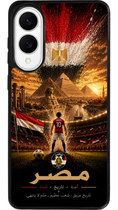 Coque Samsung Galaxy S25 Edge - Silicone rigide noir Football Égypte splash 2026