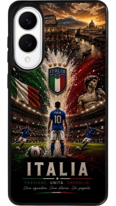 Coque Samsung Galaxy S25 Edge - Silicone rigide noir Football Italie splash 2026