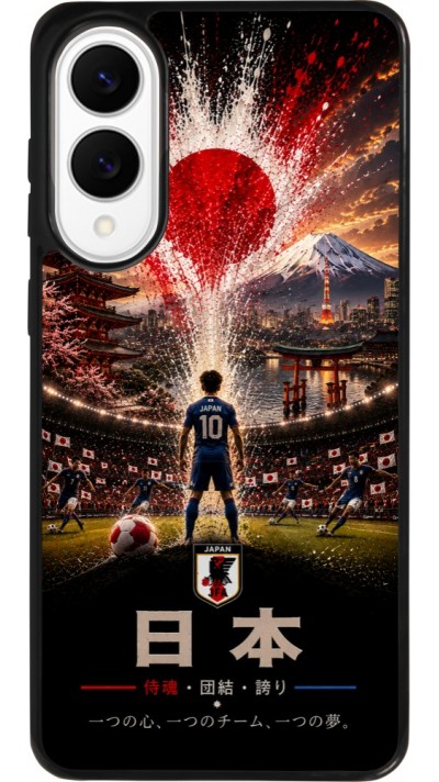 Coque Samsung Galaxy S25 Edge - Silicone rigide noir Football Japon splash 2026