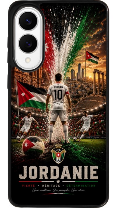 Coque Samsung Galaxy S25 Edge - Silicone rigide noir Football Jordanie splash 2026