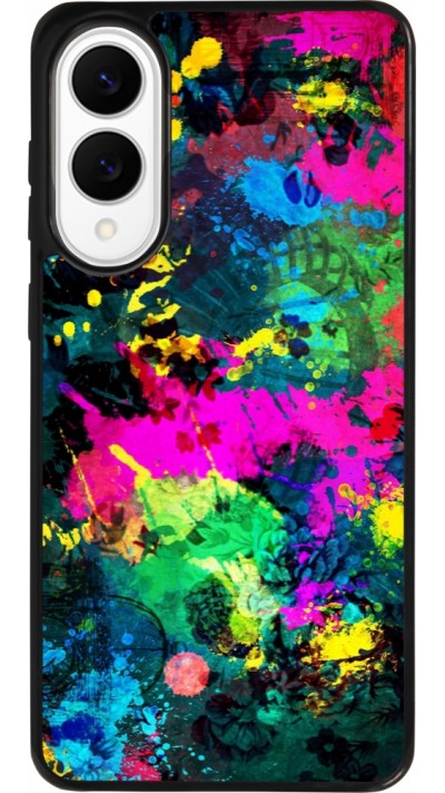 Samsung Galaxy S25 Edge Case Hülle - Silikon schwarz Splash paint