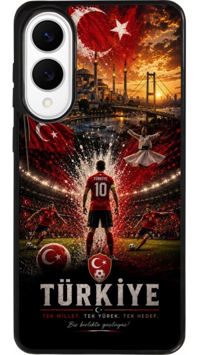 Coque Samsung Galaxy S25 Edge - Silicone rigide noir Football Turquie splash 2026