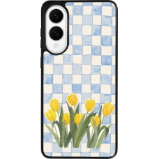 Samsung Galaxy S25 Edge Case Hülle - Silikon schwarz Blue vichy tulips Spring 2026