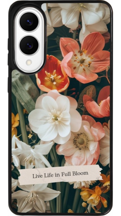 Coque Samsung Galaxy S25 Edge - Silicone rigide noir Full Bloom Spring 2026