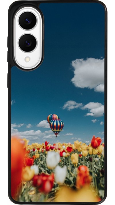 Coque Samsung Galaxy S25 Edge - Silicone rigide noir Hot air balloon Spring 2026