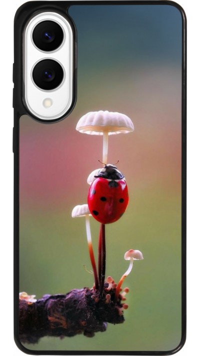 Coque Samsung Galaxy S25 Edge - Silicone rigide noir Ladybird on a mushroom Spring 2026