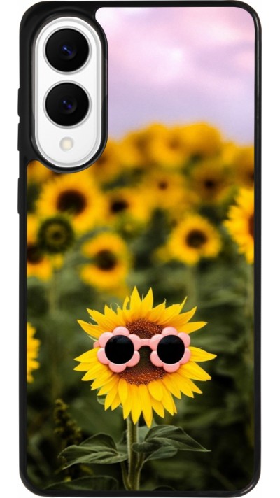 Coque Samsung Galaxy S25 Edge - Silicone rigide noir Sunflower with glasses Spring 2026