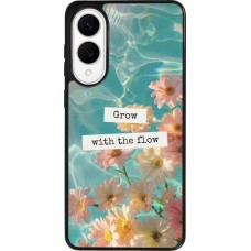 Samsung Galaxy S25 Edge Case Hülle - Silikon schwarz Summer 2025 Grow with the flow
