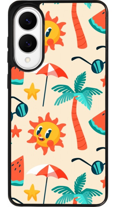 Coque Samsung Galaxy S25 Edge - Silicone rigide noir Summer 2025 Pattern soleil