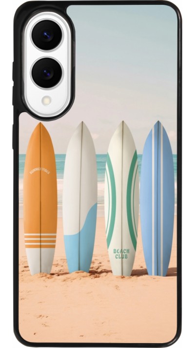Coque Samsung Galaxy S25 Edge - Silicone rigide noir Summer surfboard 2025