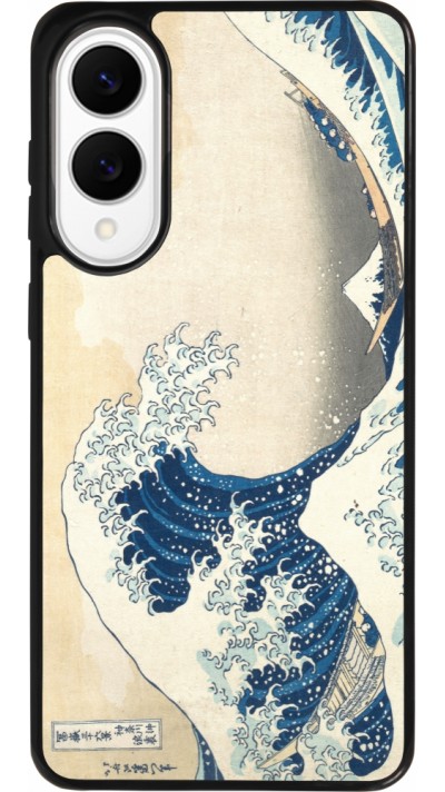 Coque Samsung Galaxy S25 Edge - Silicone rigide noir Tableau art - La Grande Vague de Kanagawa - Hokusai