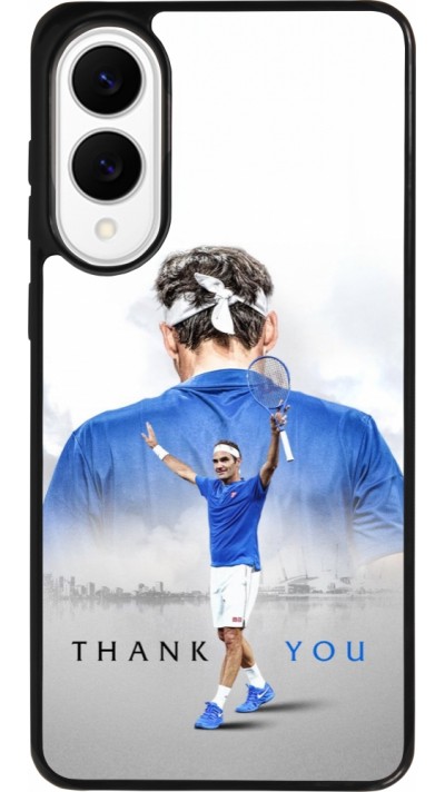 Coque Samsung Galaxy S25 Edge - Silicone rigide noir Thank you Roger