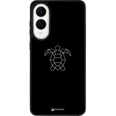 Coque Samsung Galaxy S25 Edge - Silicone rigide noir Turtles lines on black