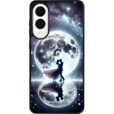 Samsung Galaxy S25 Edge Case Hülle - Silikon schwarz Valentin 2024 Liebe unter dem Mond