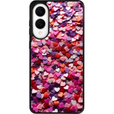 Samsung Galaxy S25 Edge Case Hülle - Silikon schwarz Valentin 2025 Konfetti