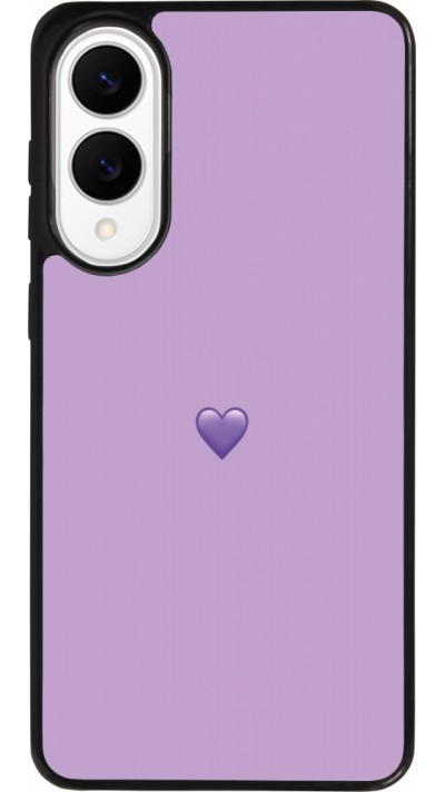 Samsung Galaxy S25 Edge Case Hülle - Silikon schwarz Valentine 2023 purpule single heart