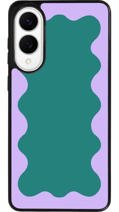 Samsung Galaxy S25 Edge Case Hülle - Silikon schwarz Wavy Rectangle Green Purple Samsung Galaxy S25 Edge Case Hülle - Silikon schwarz Wavy Rectangle Green Purple