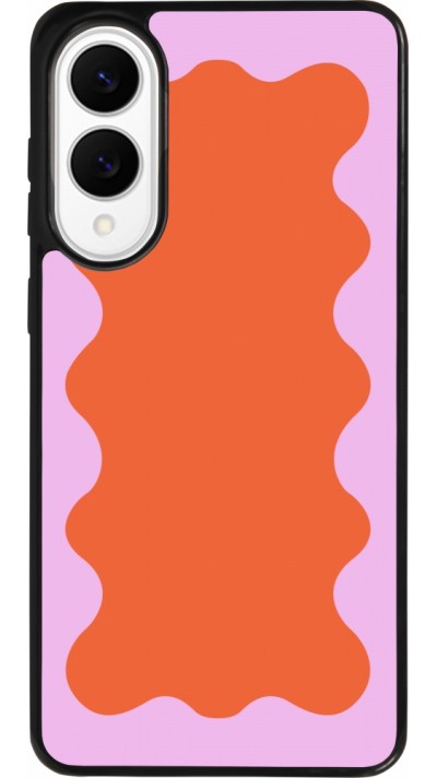 Samsung Galaxy S25 Edge Case Hülle - Silikon schwarz Wavy Rectangle Orange Pink Samsung Galaxy S25 Edge Case Hülle - Silikon schwarz Wavy Rectangle Orange Pink