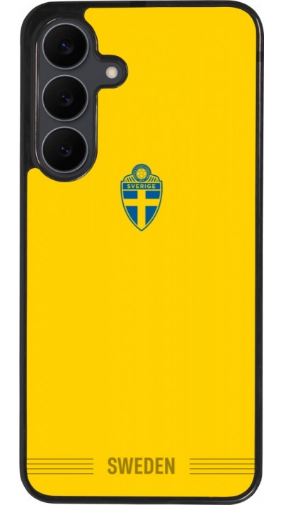 Samsung Galaxy S25 FE Case Hülle - Silikon schwarz Schweden 2026 personalisierbares Fussballtrikot