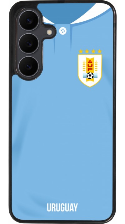Samsung Galaxy S25 FE Case Hülle - Silikon schwarz Uruguay 2022 personalisierbares Fussballtrikot