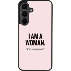 Samsung Galaxy S25 FE Case Hülle - Silikon schwarz I am a woman