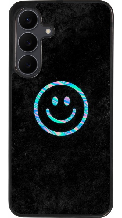 Samsung Galaxy S25 FE Case Hülle - Silikon schwarz Happy smiley irisirt