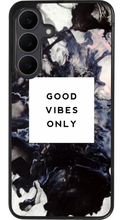 Samsung Galaxy S25 FE Case Hülle - Silikon schwarz Marble Good Vibes Only