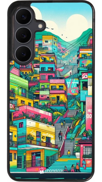 Samsung Galaxy S25 FE Case Hülle - Silikon schwarz Medellin Comuna 13 Kunst