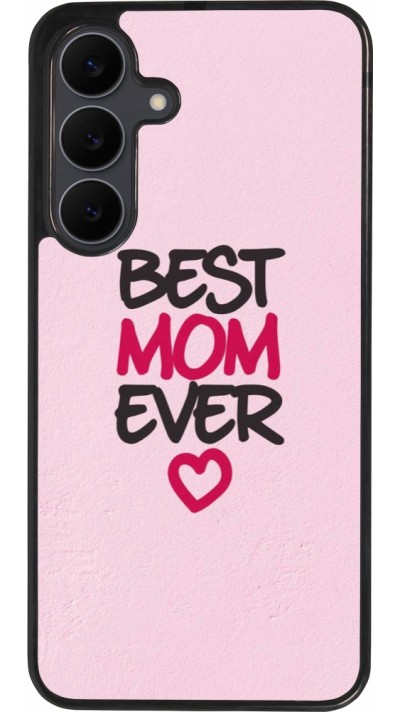Samsung Galaxy S25 FE Case Hülle - Silikon schwarz Mom 2023 best Mom ever pink